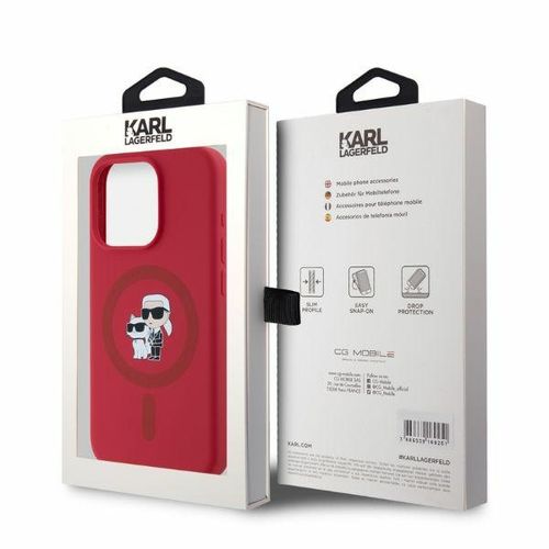 Etui Karl Lagerfeld do iPhone 15 Pro, Czerwony, MagSafe na Arena.pl