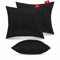 PODUSZKA ANTYALERGICZNA 2X70X80 cm KOMPLET DO SPANIA PIKOWANA CZARNA POLSKA