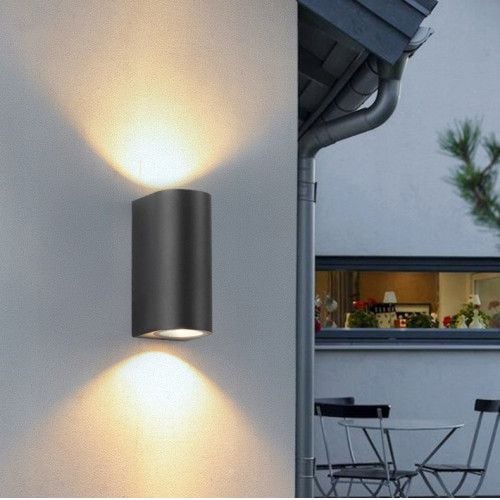 NOWOCZESNY KINKIET ZEWNĘTRZNY LED GU10 CZARNY IP44 na Arena.pl