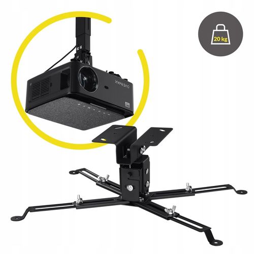 UCHWYT WIESZAK do projektora Sufitowy Ścienny CZARNY OVERMAX 2w1 na Arena.pl