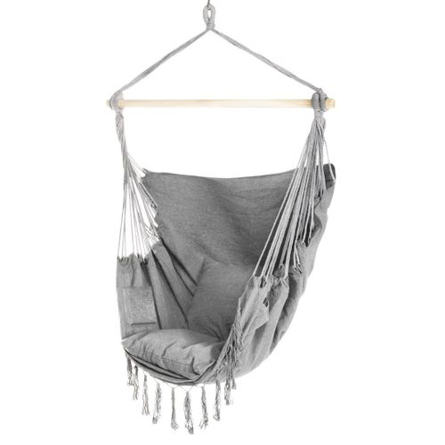 Hamak brazylijski krzesło wiszące BAHIO szare na Arena.pl