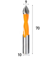 Wiertło przelotowe HM 9x70mm chwyt 10mm LEWE