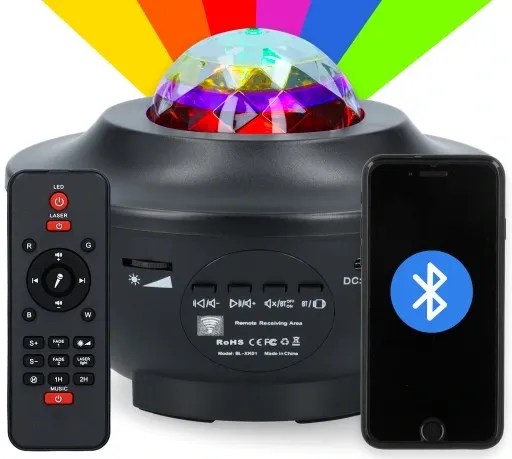 PROJEKTOR GWIAZD KULA LAMPKA LED NOCNA BLUETOOTH zdjęcie 1