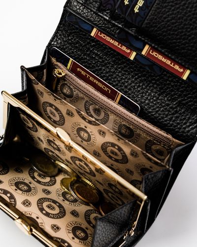 elegancki portfel damski ze wzorem wężowej skóry rfid - peterson na Arena.pl