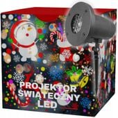 projektor świąteczny led na zewnątrz bałwanek kolorowa projekcja na