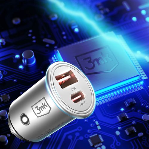 accessories - 3mk hyper car charger 45w pd qc pps usb 1a1c silver na Arena.pl