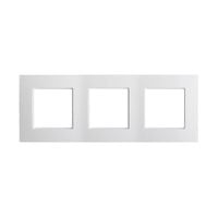 ramka potrójna biała rosa - e+pl59286