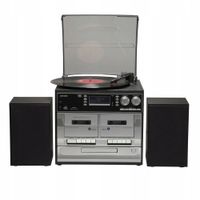 Radio DAB FM miniwieża GRAMOFON odtwarzacz CD kasetowy USB mp3 aux SD PILOT