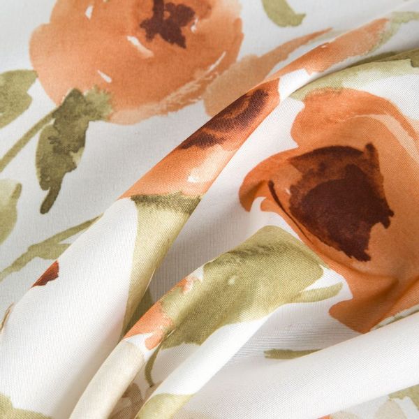 ZASŁONA MIKROFIBRA PRZELOTKI KWIATY 140X250 BIAŁA zdjęcie 9