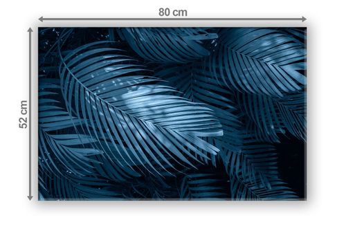 SZKLANA DESKA NA KUCHENKĘ 80x52 050B LIŚCIE NOCĄ na Arena.pl