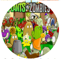 Opłatek na tort Plants of Zombie