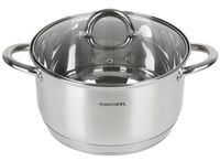 GARNEK ZE STALI NIERDZEWNEJ 5L INDUKCJA 24CM GAZ GARNKI Z POKRYWKĄ TOPFANN