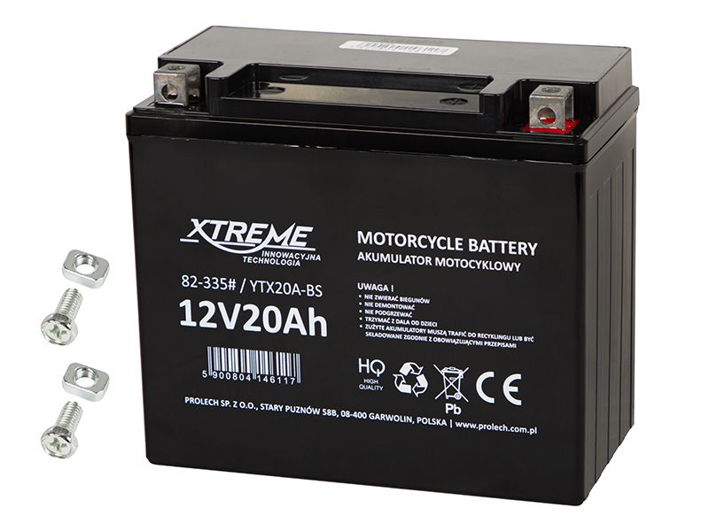 Akumulator motocyklowy 12V 20Ah XTREME zdjęcie 1