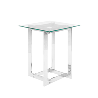 Stolik szklany srebrny CRYSTAL