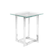 Stolik szklany srebrny CRYSTAL