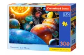 Puzzle 300 elementów. Planety i ich księżyc