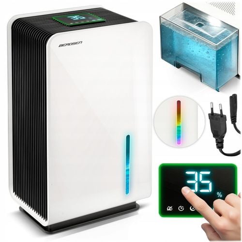 OSUSZACZ POWIETRZA POCHŁANIACZ WILGOCI 64W HEPA 34dB TIMER LED Berdsen na Arena.pl