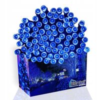 DŁUGIE LAMPKI CHOINKOWE 500 LED OZDOBY ŚWIĄTECZNE ZEWNĘTRZNE NIEBIESKI 35m.