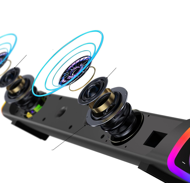 SoundFlow Głośnik USB RGB Bluetooth Komputerowy R30 Stereo zdjęcie 2