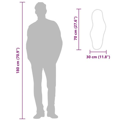 Lustro ścienne, srebrne, 70x30 cm na Arena.pl