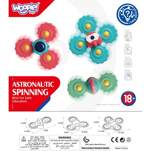 WOOPIE BABY Gryzak Spinner Wirujący z Przyssawką Zestaw 3 szt na Arena.pl