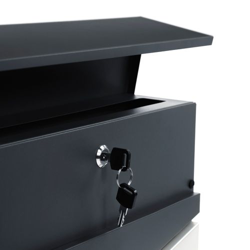 Skrzynka pocztowa na listy pocztę gazety geometryczna antracyt POST na Arena.pl