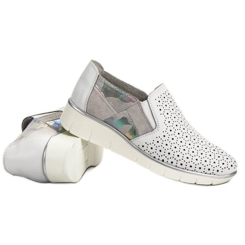 Białe Półbuty Slip On r.41 na Arena.pl