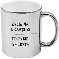 KUBEK SREBRNY PREZENT DLA EMERYTA EMERYTKI POŻEGNANIE W PRACY URODZINY