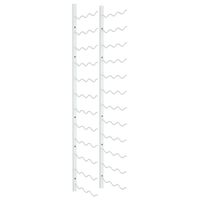 Ścienny uchwyt na 36 butelek wina, biały, żelazny