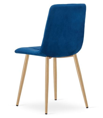 Krzesło KARA - granat aksamit / nogi kolor drewna x 3 na Arena.pl