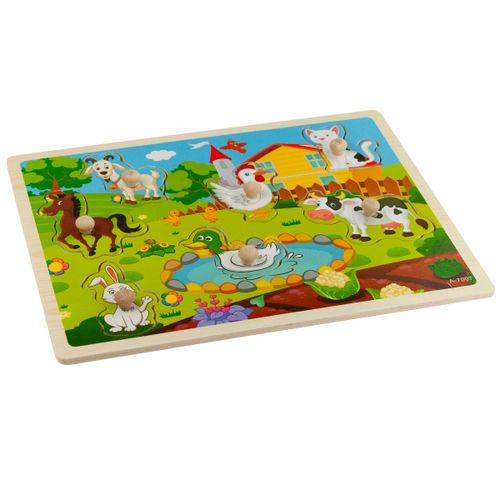 KLOCKI EDUKACYJNE PUZZLE FARMA UKŁADANKA MALUCHA na Arena.pl