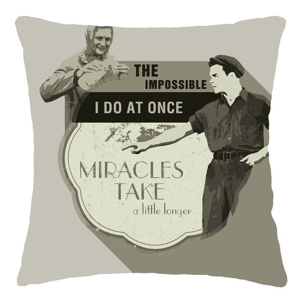 Poszewka Retro - The impossible - Workman - 33x33 cm zdjęcie 1