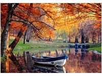 100 70CM OBRAZ PŁÓTNO UROKLIWY ZAKĄTEK PŁÓTNO RAMA