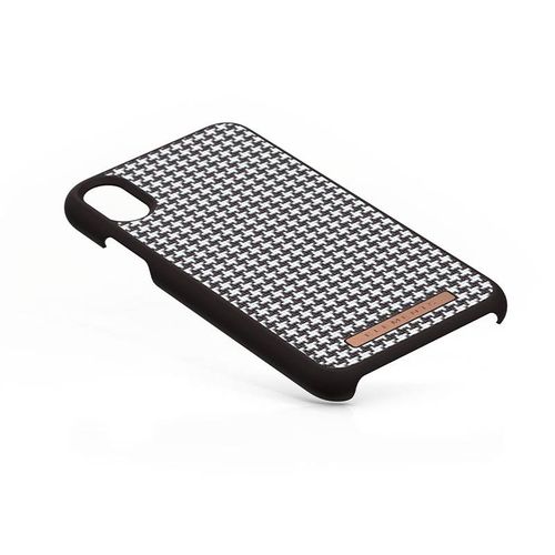 Materiałowe etui iPhone Xs X (Dark Brown Pattern 2) na Arena.pl