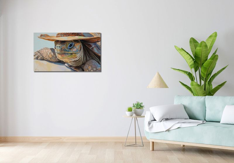Obraz 90x50cm Żółwi Kapelusznik zdjęcie 2