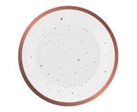Talerzyki papierowe Celebrate rose gold 18cm 6szt