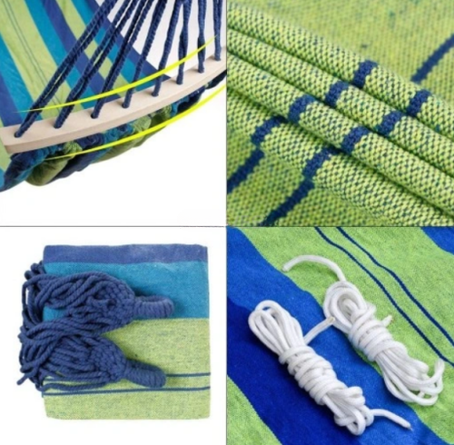 Hamak 260x150cm z drążkiem na Arena.pl