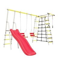 Plac Zabaw Małpka Plus | Zjeżdżalnia Drabinki Huśtawka łańcuchowa | 100 kg