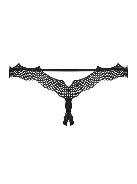 Bielizna-Bravelle Stringi Otwarte Czarne  S/M zdjęcie 8