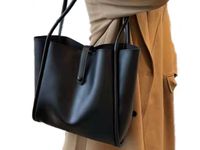 Torebka CZARNA TORBA Damska Miejska Shopper A4 Pojemna