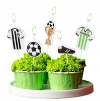 ŚWIECZKI URODZINOWE FOOTBALL PIŁKARSKIE NA IMPREZĘ URODZINOWĄ DEKORACJA