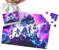 PUZZLE - FORTNITE WZORY Z BAJEK I GIER PREZENT DLA DZIECI 35el + WORECZEK