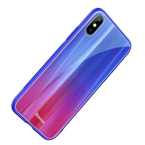 Etui Baseus Luster Case iPhone X / XS - niebiesko - czerwone na Arena.pl