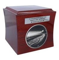 Urna z motywem plaży / Plakietka