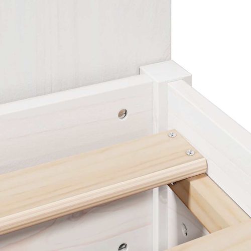 Łóżko z regałem, bez materaca, białe, 90x200 cm, sosnowe na Arena.pl