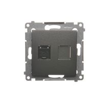GNIAZDO KOMPUTEROWE RJ45 POJEDYN ANTRACYT SIMON 54