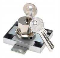 ZAMEK MEBLOWY ZMB1 METALOWY DO SZAFKI SZUFLADY MOCNY LOB NA KLUCZ