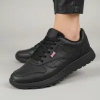 Czarne sneakersy casualowe na platformie Élise 36
