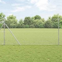 Słupek ogrodzeniowy. Srebrny 100 x 1,2 m (siatka 25 mm) Stal