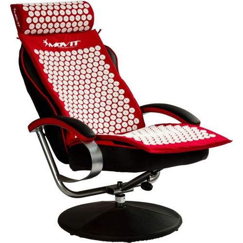 Mata do akupresury z poduszką Movit 130 x 50 cm - czerwona na Arena.pl